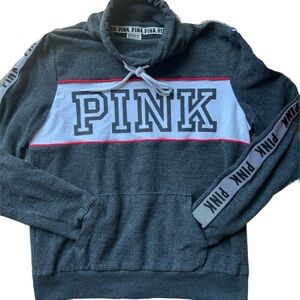 Victoria's Secret Gray Sweatshirt tie Hoodie with front pocket